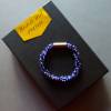 Armband, Häkelarmband, blau und rosa, Länge 19 cm, Armband aus Glasperlen gehäkelt, Perlenarmband, Bild 3