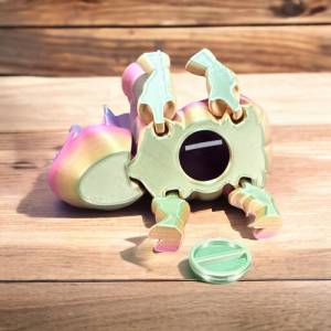 Flexi Sparschwein - Natürliches Spielzeug aus nachhaltigem 3D-Druck Bild 3