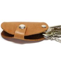 Leder Schlüsselbund Schlüsseletui Personalisierbar – Saddle Box OX – Caramel Bild 2
