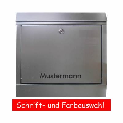 Briefkastenaufkleber 01 Familienname / Namensaufkleber / individuell personalisiert / Wunschtext / 2 cm hoch /