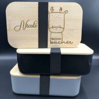 personalisierte Brotdose, Lunchbox mit Besteck und Gummiband, Schule, Outdoor, Camping u.v.m. Bild 5