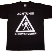 Schwarzes T-Shirt mit Spruch zum Herrentag für Biertrinker Bild 1