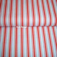 Baumwolldruck-Streifen in orange-weiß, Ökotex 100 und waschbar bis 60°. Der Stoff liegt 140cm breit Bild 1