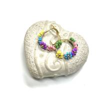 Süße „Daisy“ Ohrringe mit kleinen bunten Blümchen aus Rocaillesperlen Bild 1