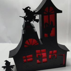 3D Druck Halloween Geisterhaus Deko mit Geistern , Hexe , Vogelscheuche Bild 3