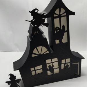 3D Druck Halloween Geisterhaus Deko mit Geistern , Hexe , Vogelscheuche Bild 6