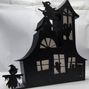 3D Druck Halloween Geisterhaus Deko mit Geistern , Hexe , Vogelscheuche Bild 7