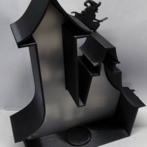 3D Druck Halloween Geisterhaus Deko mit Geistern , Hexe , Vogelscheuche Bild 9