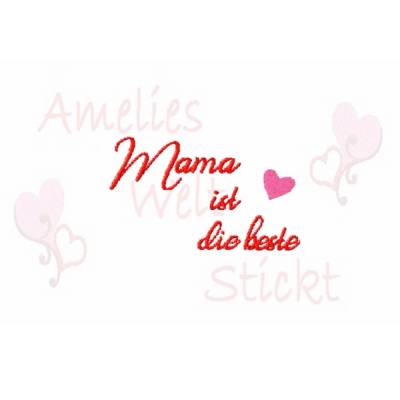 Freebie - Stickdatei Mama ist die beste zum Muttertag  stickdateien embroidery design  nähen sticken frühling mami oster