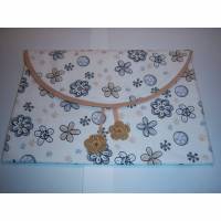 Tasche, Universaltasche, Projekttasche, Blumenmuster und Taschenbaumler, aus Baumwolle waschbar bis 40° Büchertasche, Bild 1