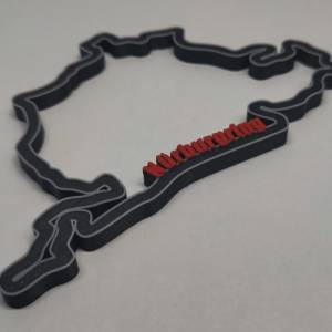 3D Gedruckte Rennstrecke Nürburgring Nordschleife Silhouette Bild 2