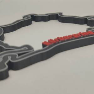 3D Gedruckte Rennstrecke Nürburgring Nordschleife Silhouette Bild 3