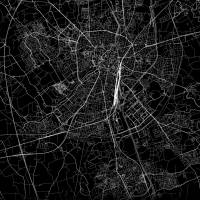 Deine Stadt im Just a Black Map - Design I Digitaldruck Stadtkarte citymap City Poster Kunstdruck Stadt Karte Bild 2