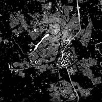 Deine Stadt im Just a Black Map - Design I Digitaldruck Stadtkarte citymap City Poster Kunstdruck Stadt Karte Bild 3