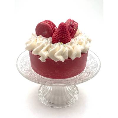 Strawberry Macaron Cake - Duftkerze - Duft nach Erdbeeren