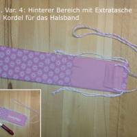 Flötentasche mit Namen, Flötenbeutel - Einhorn Motive rosa (mit optionalen Zubehörfach / Fütterung /Halskordel) Bild 8
