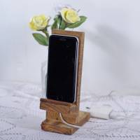 Mobilfonablage, Smart- Iphonhalter aus Palettenholz, Telefonablage, Wohndeko, Dekoration, Aufbewahrung Bild 1