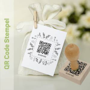 QR Code Stempel - personalisiert mit deinem persönlichen QR-Code Bild 1