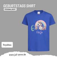 Personalisiertes Shirt GEBURTSTAG Zahl & Name personalisiert Rainbow Unicorn Bild 10