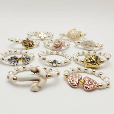 Handgemachte Fingerringe aus zarten Perlen - Maßanfertigung für dein Lieblingsstück UNIKAT Schmuckstück