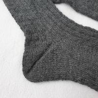 Socken Männersocken handgestrickt in Übergröße 46/47 Anthrazit ➜ Bild 2