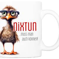 Tasse mit Spruch NIXTUN - Bürotasse, Kaffeetasse Bild 1