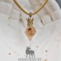Tierhaarschmuck Prinzess Diamant Royal  925er Silber, auf Wunsch vergoldet - Erinnerungsschmuck von Tier und Mensch Bild 1