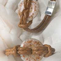 Tierhaarschmuck - Donut Armband an Kunstleder mit Magnetverschluß - Erinnerungen von Tier oder Mensch Bild 2