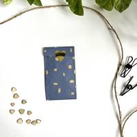 Mini-Geschenktüten BLAU GOLD DOTS 5-50 Stück 7x13 cm Papiersäckchen klein Flachtüte Papiertbeutel Verpackung Bild 2