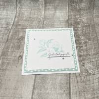 Grußkarten Glückwunschkarten „Geburtstagsgrüße“ Magnolien Blumen Karte Cards grün-weiß Handmade Stampin‘ Up! Bild 2