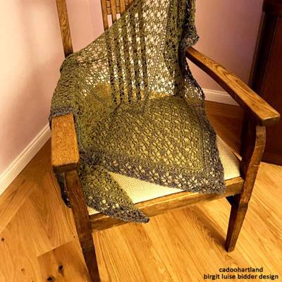 Häkelanleitung - Romantik Fichu Zarte Freundin - seidenleichtes Dreieckstuch - PDF