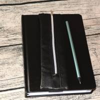Stiftemäppchen mit Gummiband- Etui- Kunstleder schwarz Bild 1