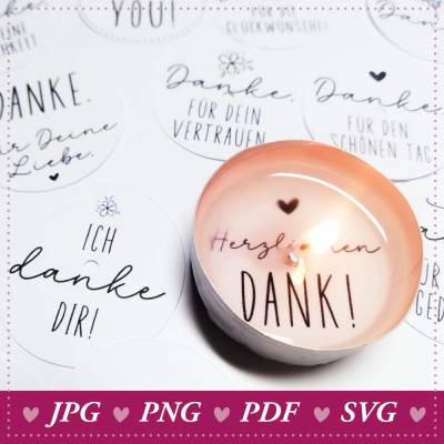 Herzliche Teelicht-Botschaften zum Dankeschön sagen – DIY Geschenkideen mit Liebe, zum selberbasteln, DIY Geschenk