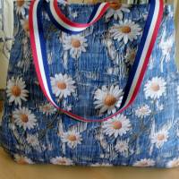 Strandtasche / Badetasche / Einkaufstasche / der ideale Alltagsbegleiter im Blumen Style Bild 2
