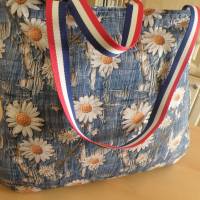 Strandtasche / Badetasche / Einkaufstasche / der ideale Alltagsbegleiter im Blumen Style Bild 5