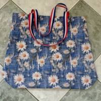 Strandtasche / Badetasche / Einkaufstasche / der ideale Alltagsbegleiter im Blumen Style Bild 6
