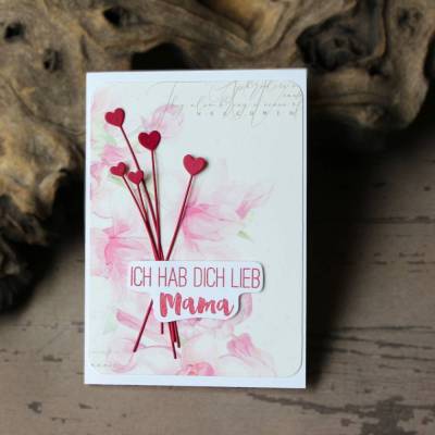 Grußkarte zum Muttertag - Muttertagskarte, Danke Mama