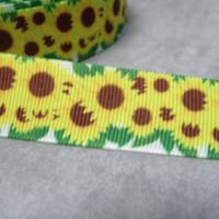 Sonnenblume Blumen    22 mm  Borte Ripsband, Bild 2