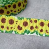 Sonnenblume Blumen    22 mm  Borte Ripsband, Bild 3