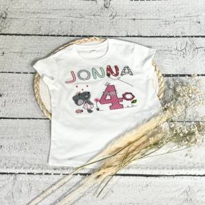 Mädchen Geburtstagsshirt mit Zahl Maus Jojo Bild 4