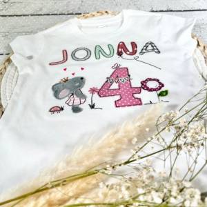 Mädchen Geburtstagsshirt mit Zahl Maus Jojo Bild 9