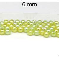 Perlen in Glaswachsoptik - ca. 6mm - Acryl Bild 5