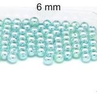 Perlen in Glaswachsoptik - ca. 6mm - Acryl Bild 6