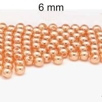 Perlen in Glaswachsoptik - ca. 6mm - Acryl Bild 9