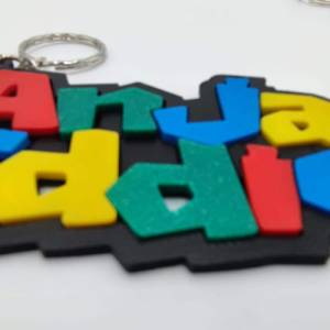 3D Gedruckter Schlüsselanhänger MARIO Look | Name Schlüsselanhänger | 3D-Schlüsselanhänger | persönlicher Schlüsselanhän Bild 5