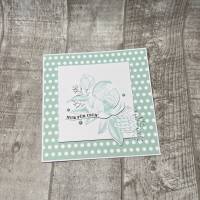 Grußkarten Glückwunschkarten „Nur für Dich“ Magnolien Blumen Geburtstag Geburtstagskarte Karte in grün Stampin‘ Up! Bild 1