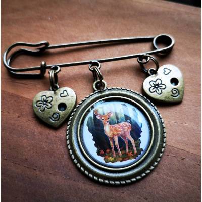 Brosche, Anstecknadel, Anstecker, Charivari-Brosche, Trachtenschmuck,