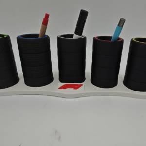 3D Druck | Stifte Halter | Formel 1 Reifen | F1 Reifentypen Stifthalter | Schreibtischorganizer Bild 6