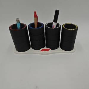 3D Druck | Stifte Halter | Formel 1 Reifen | F1 Reifentypen Stifthalter | Schreibtischorganizer Bild 8