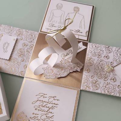 Explosionsbox zur Hochzeit, zwei Herzen, Geld-oder Gutscheingeschenk, Stampin up